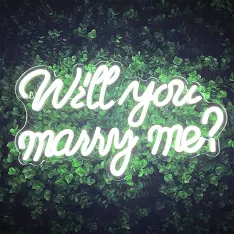 "Will You Marry Me" Neon Sign