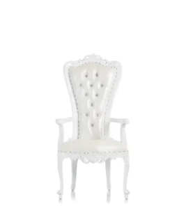 White on White Throne Chair